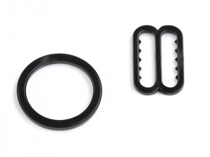 Posunovač a kroužek na prádlo šíře 14 mm plastový