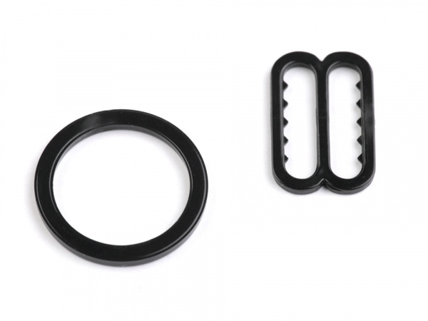 Posunovač a kroužek na prádlo šíře 14 mm plastový