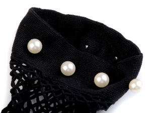 Síťované ponožky s perlami