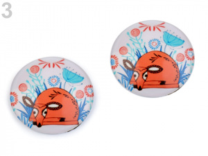 Kabošon ryba, ptáček, srdce Ø30 mm