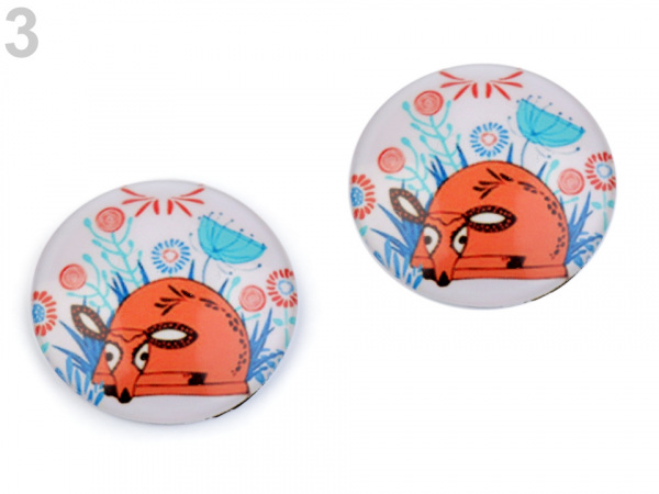 Kabošon ryba, ptáček, srdce Ø30 mm