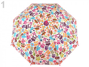 Dětský vystřelovací deštník s píšťalkou, sova, dinosaurus, auta, vesmír