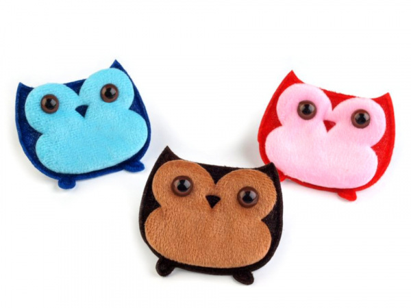 Plyšová aplikace / nášivka sova