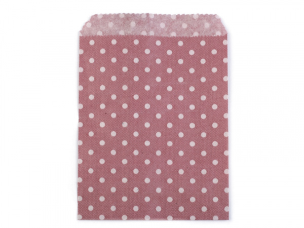 Papírový sáček 9,5x14 cm s puntíky