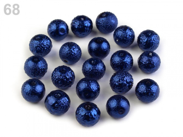 Skleněné voskové perly vroubkované Ø10 mm