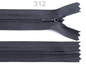 Spirálový zip skrytý šíře 3 mm délka 16 cm