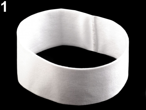 Elastická čelenka do vlasů jednobarevná