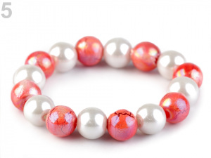 Pružný perlový náramek