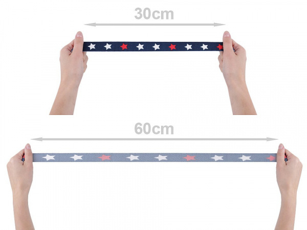 Šlová pruženka s potiskem šíře 25 mm