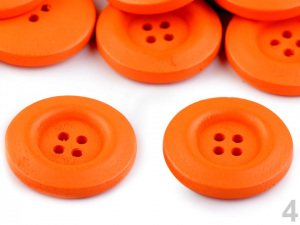 Dřevěný dekorační knoflík čtyřdírkový