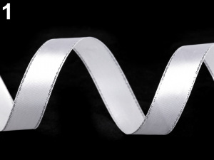 Atlasová stuha s lurexem svazky po 5 m šíře 20 mm svatební