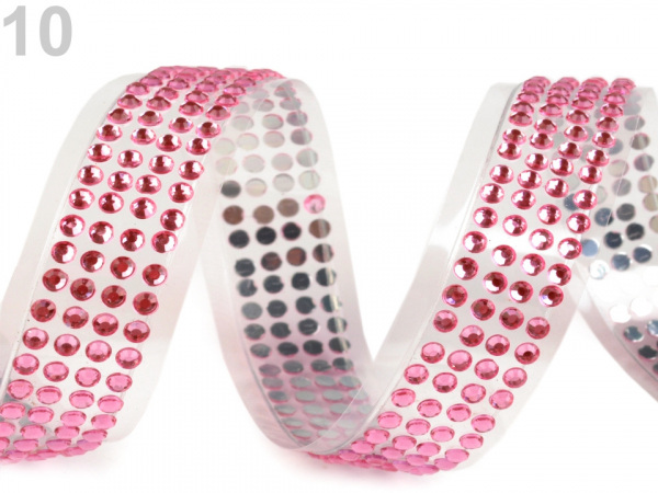 Samolepicí páska šíře 13 mm perly a kamínky