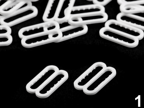 Posunovač a kroužek na prádlo šíře 14 mm plastový