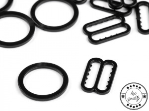 Posunovač a kroužek na prádlo šíře 14 mm plastový