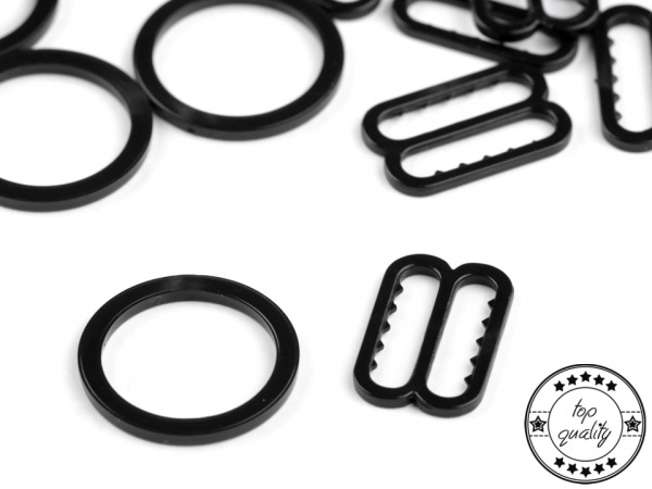 Posunovač a kroužek na prádlo šíře 14 mm plastový