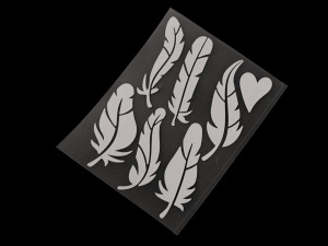 Reflexní nažehlovačky hvězda, květ, srdce, smajlík, auto, pes, ježek, tučňák, ruka 9x12 cm