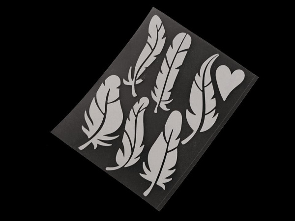 Reflexní nažehlovačky hvězda, květ, srdce, smajlík, auto, pes, ježek, tučňák, ruka 9x12 cm