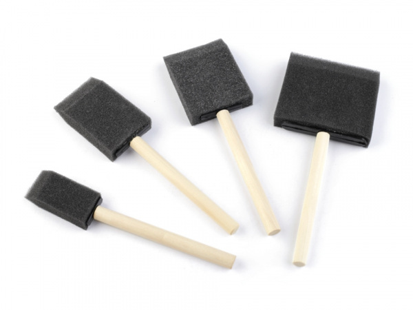 Pěnové štětce - sada 4 ks