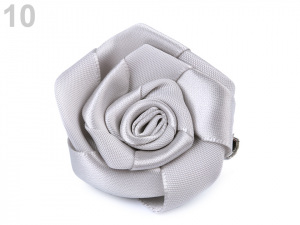 Brož / ozdoba saténová růže Ø5 - 5,5 cm
