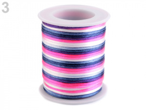Saténová šňůra Ø2 mm duhová