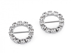 Štrasová spona / ozdoba Ø17 mm