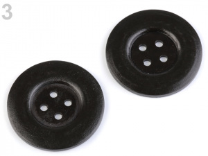 Dřevěný dekorační knoflík čtyřdírkový