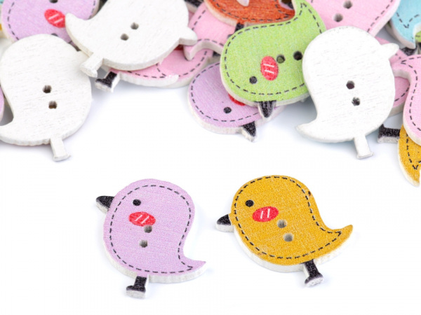 Knoflík dětský velikost 42" ptáček