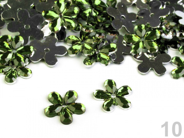 Broušený květ k našití, nalepení Ø11 mm