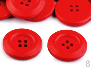 Dřevěný dekorační knoflík čtyřdírkový