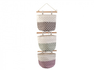 Lněný kapsář s puntíky