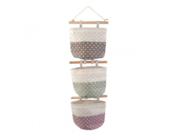 Lněný kapsář s puntíky