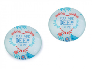 Kabošon ryba, ptáček, srdce Ø30 mm