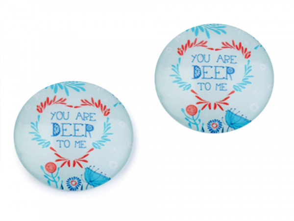 Kabošon ryba, ptáček, srdce Ø30 mm