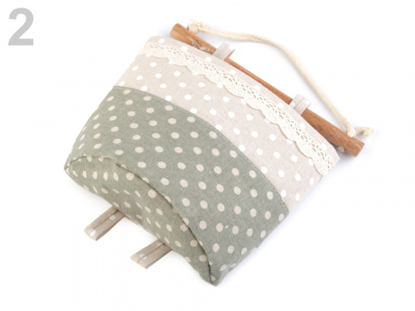 Lněný kapsář s puntíky