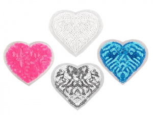 Nažehlovačka srdce s flitry