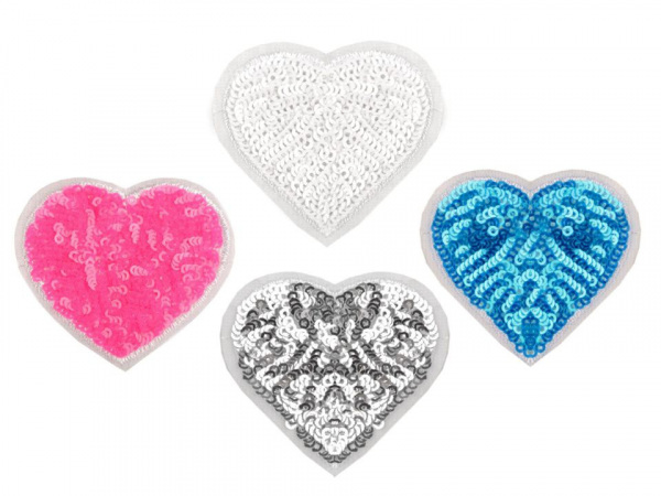 Nažehlovačka srdce s flitry