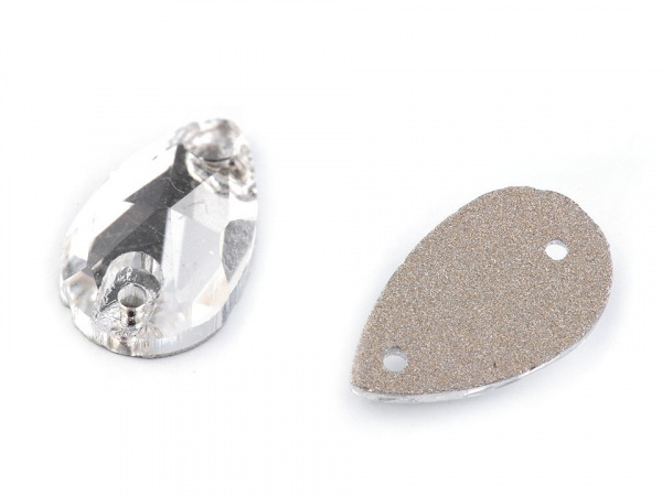 Broušené kamínky kapky našívací