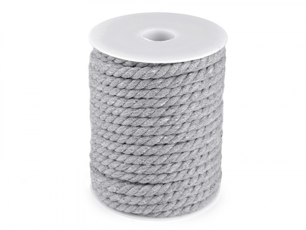 Bavlněná šňůra kroucená Ø8 mm macrame