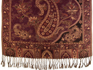 Šála s lurexem s třásněmi