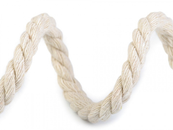 Bavlněná šňůra kroucená Ø8 mm macrame