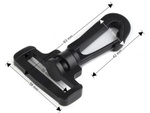 Plastová karabina šíře 32 mm