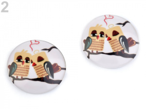 Kabošon sova, ptáček Ø30 mm