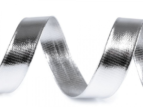 Šikmý proužek koženkový šíře 20 mm stříbrný, zlatý