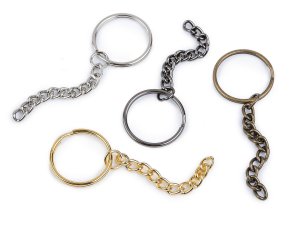 Kroužek na klíče Ø25 mm s řetízkem