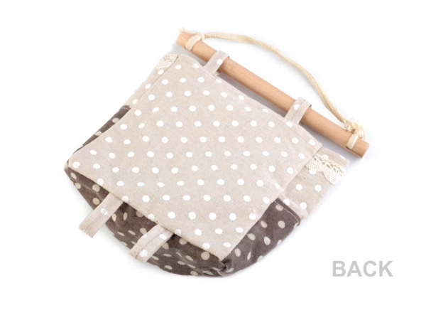 Lněný kapsář s puntíky