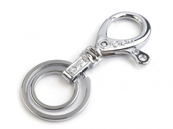 Kovová karabina s kroužky Ø25 mm, Ø35 mm