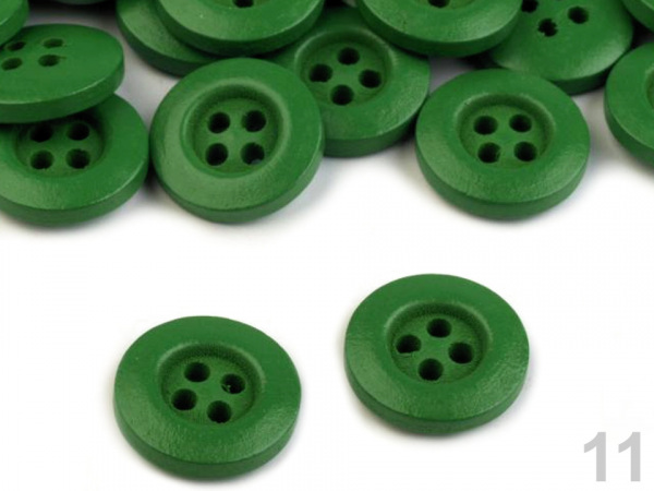 Dřevěný dekorační knoflík čtyřdírkový