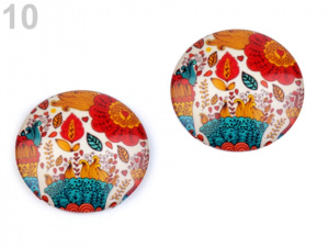 Kabošon ryba, ptáček, srdce Ø30 mm