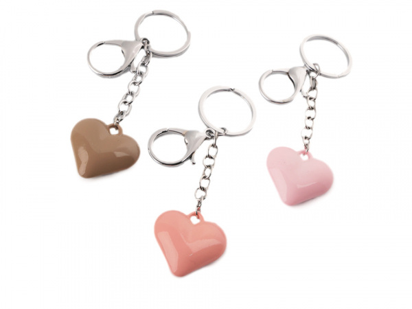 Přívěsek na kabelku / klíče srdce