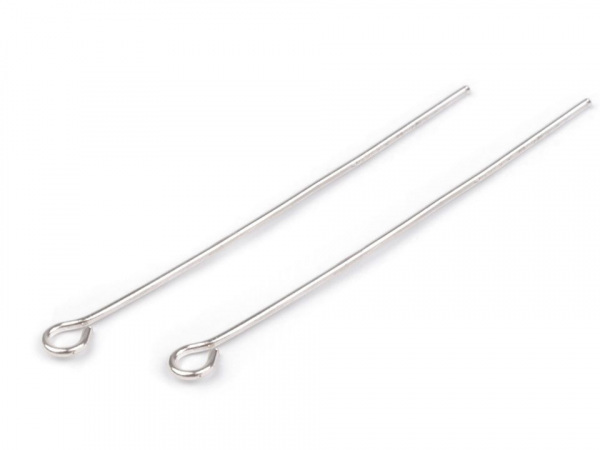 Ketlovací jehla rhodiovaná 40 mm